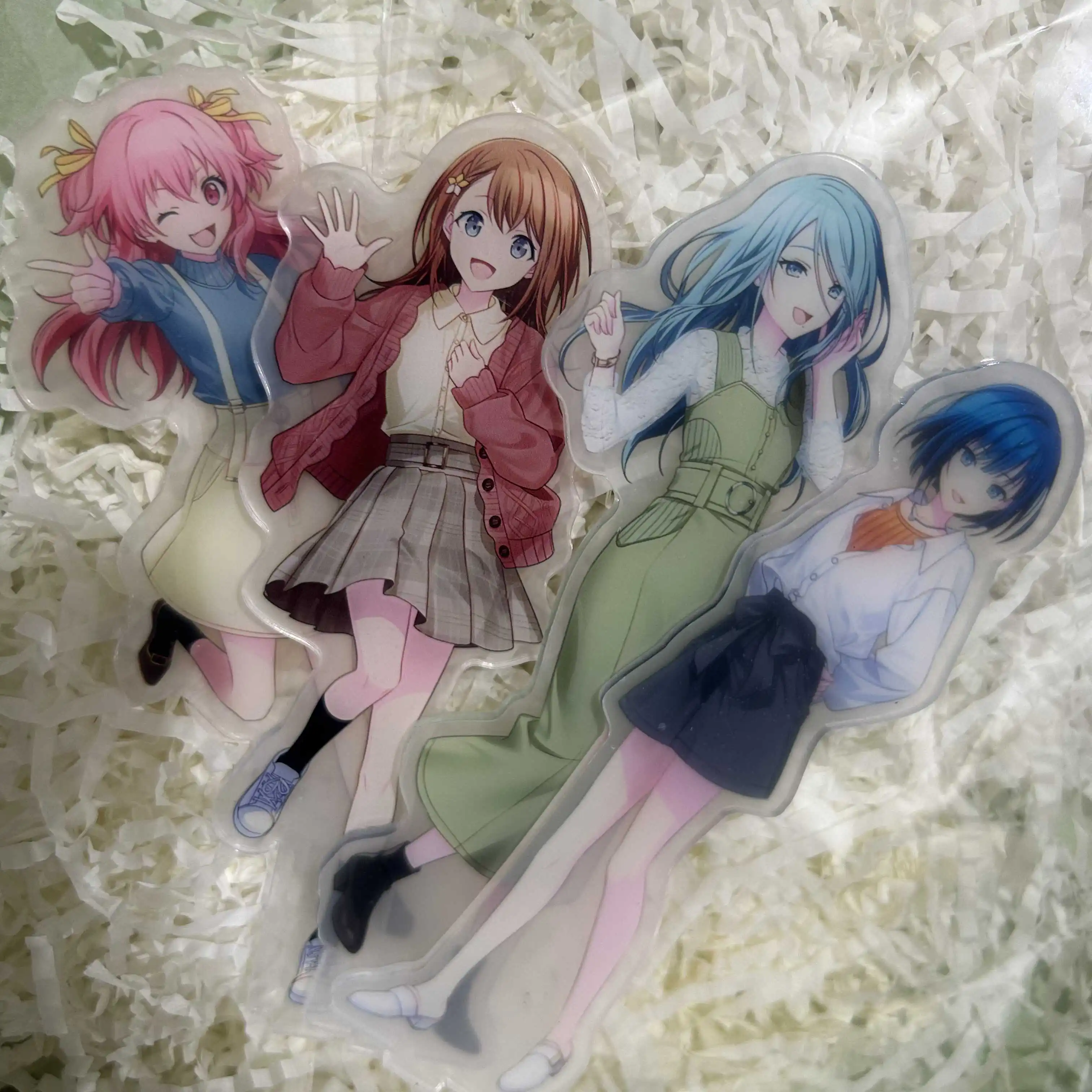 

Momoi Airi Project Sekai Hanasato Minori Kagamine Rin Hinomori Shizuku Kiritani Haruka HD Прослойная акриловая подставка Модель Дисплей
