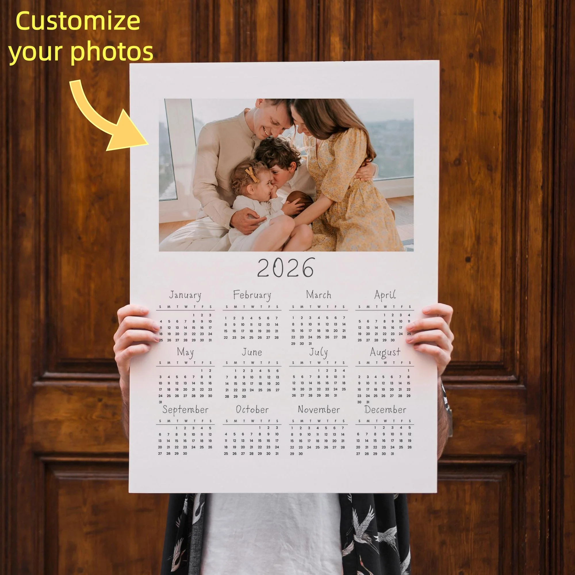 

Customized Personalized Canvas poster Wall Art - Wedding Photos Family Photos Custom Posters Decorations for Holiday Gifts