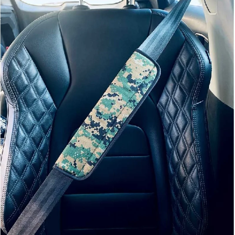 

1 шт. мягкий бархатный камуфляжный чехол для ремня безопасности с лесным дизайном, идеальный автомобильный аксессуар для взрослых, молодежи и детей