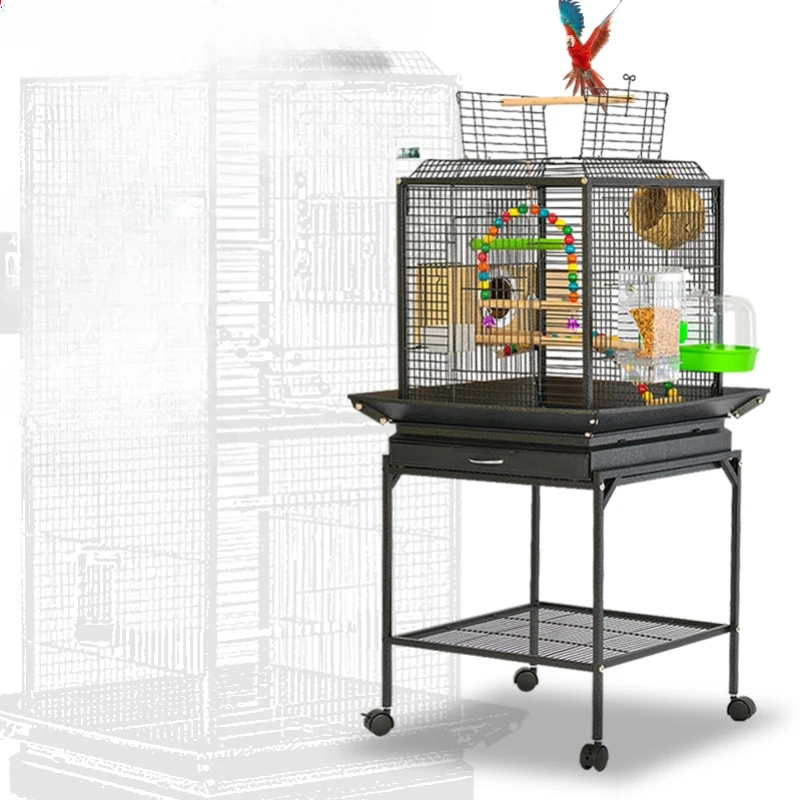 Luxury Large Metal Bird Cages Budgie Canary Outdoors Breeding Bird Cages Quail Southe Park Cage Oiseau Birds Supplies WZ50BC