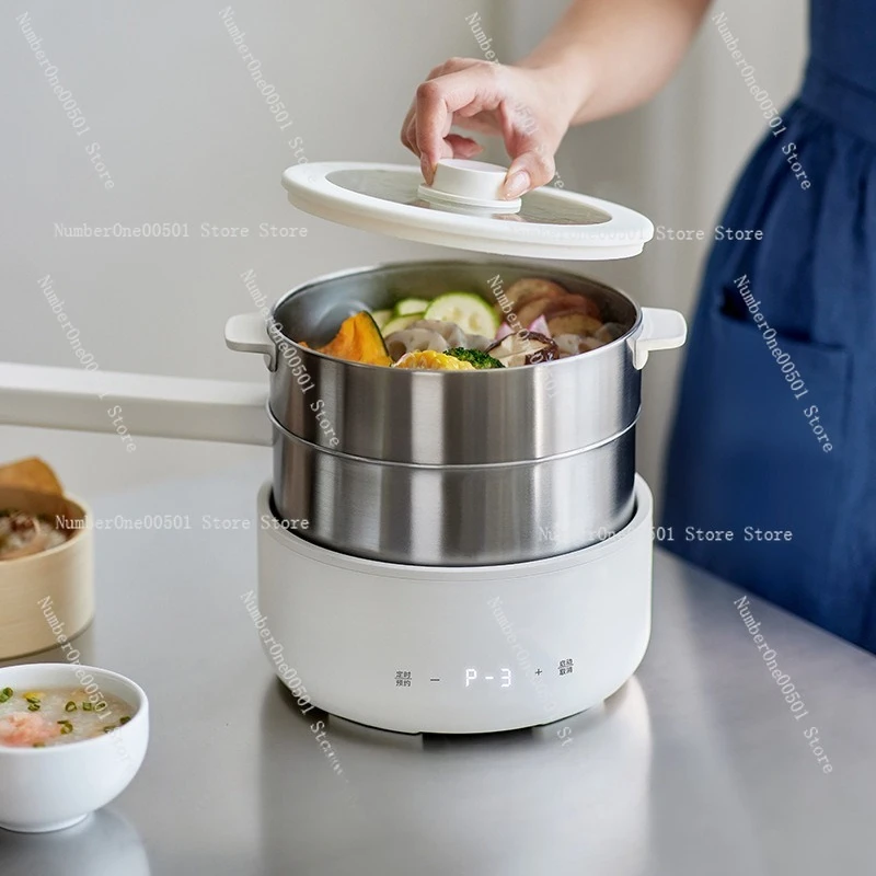 

Электрическая кастрюля из нержавеющей стали 2,5 л, бытовая многофункциональная маленькая электрическая кастрюля сплит-типа, маленькая электрическая кастрюля