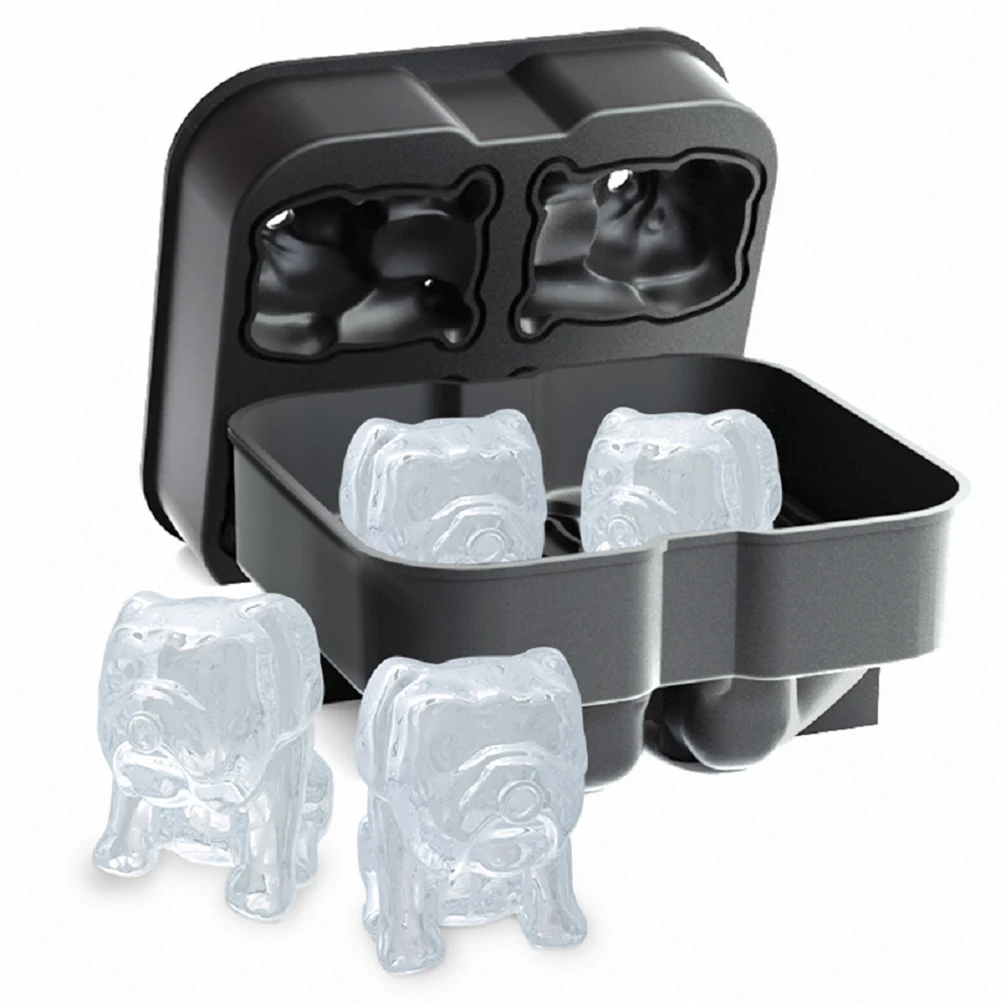 

Silicone Ice Cube Mold Dog Shape Maker Trays Non Stick Easy Release Fit Freezer Kitchen Bar Supplies Household Ice Cubes