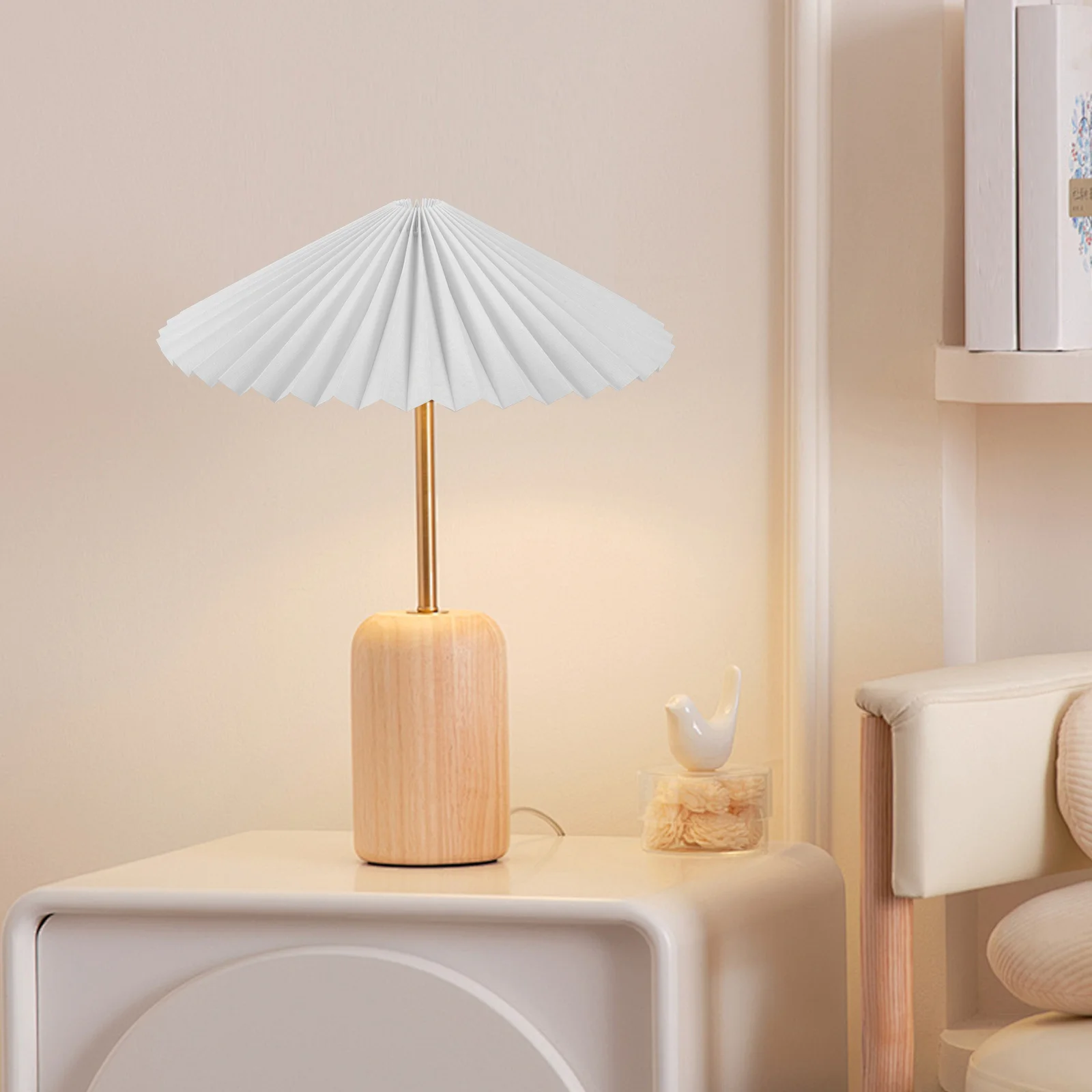 

Umbrella Shaped Lamp Shade Fabric Table Lampshade For Desk Floor Light Replacement Household Light Cover Bedside Study