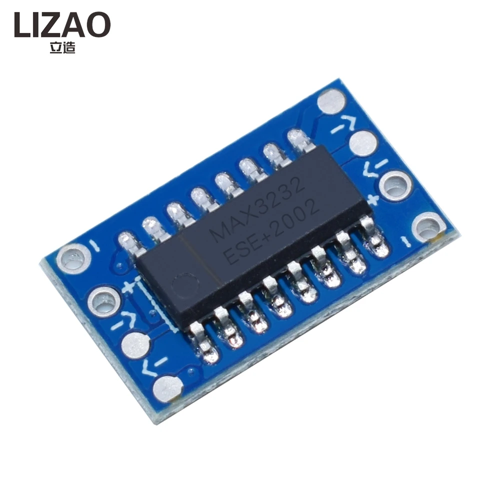 10PCS Mini RS232 to TTL Level Conversion Module, MAX3232 Serial Converter Board for MCU Communication Projects