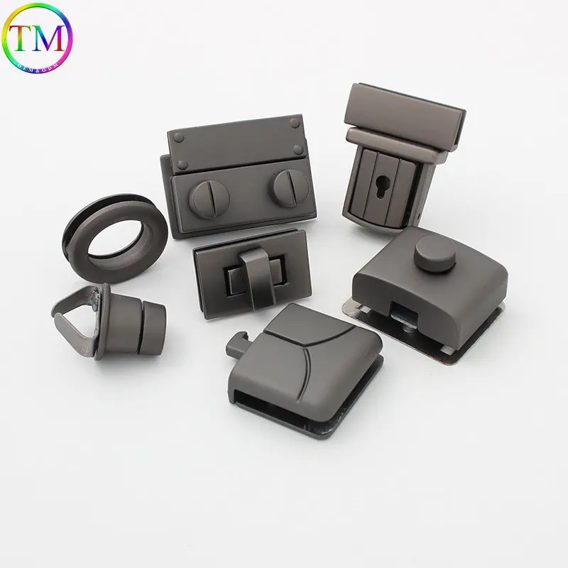 

Matte Gun Black Metal Turn Twist Lock Tiny Bag Spring Lock Bag Decorative Clasp Diy Clasps Closure Leather Buckles Hardward