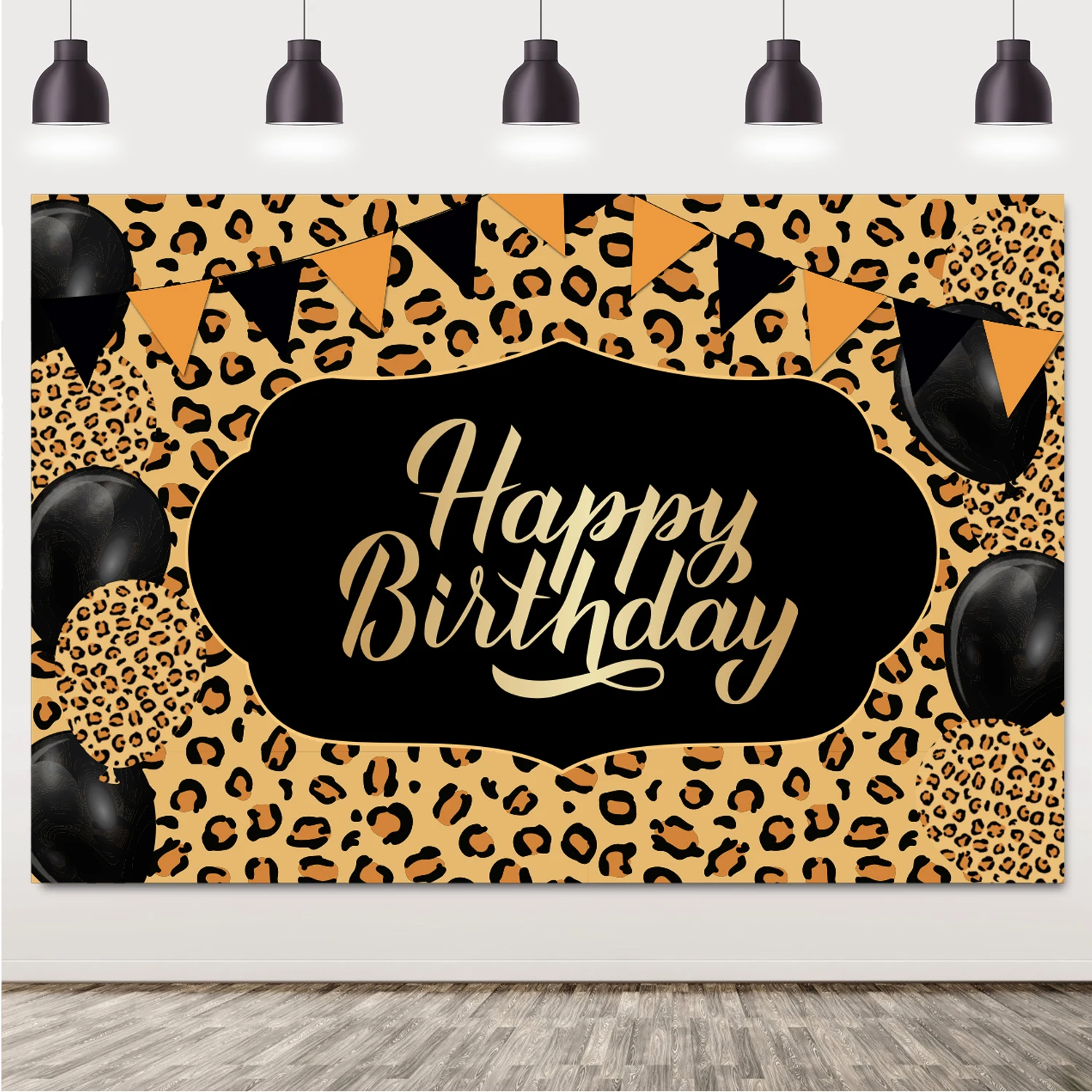 Cheereveal Cheetah Birthday Background Decorations for Women Men Leopard Happy Birthday Backdrop Birthday Party Decor Supplies