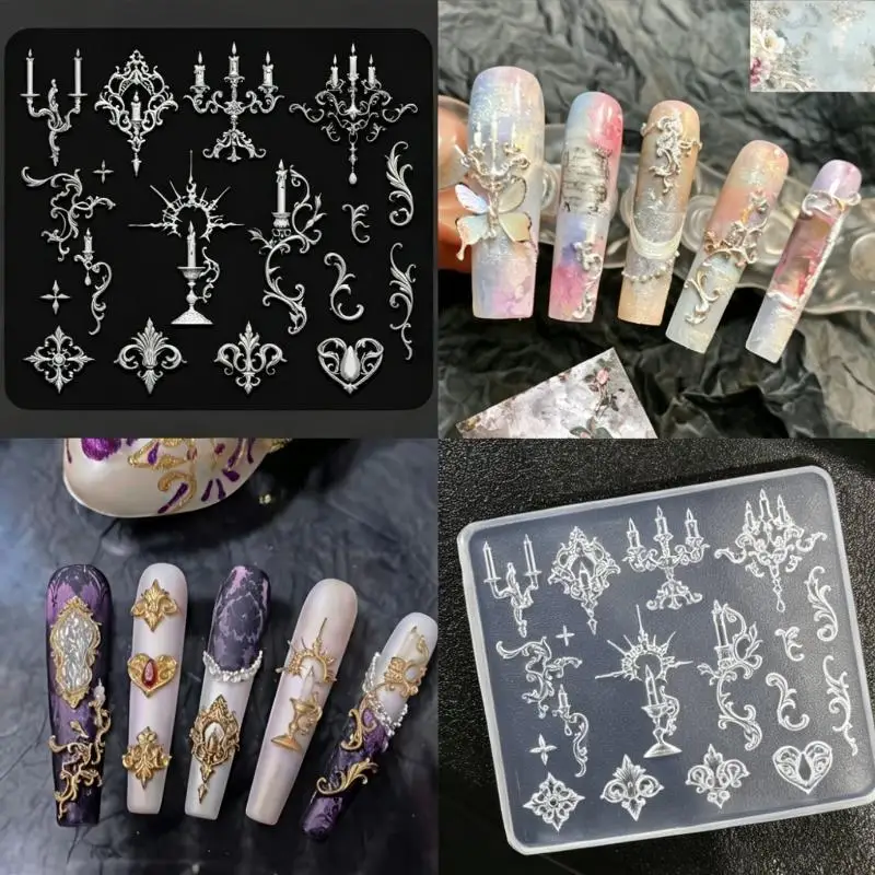 3D Barock-Engel Nagelform Silikon Nagelkunst-Charms DIY-Werkzeug Vorlagen Stempelplatten Maniküre Einfache DIY-Form für Heimwerker – Detail 20
