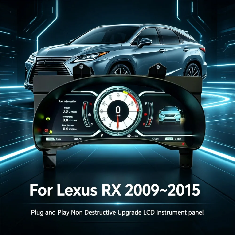 

For Lexus RX 2009 2010 2011 2012 2013 2014 2015 Virtual Cockpit Speed Meter LCD Cluster Instrument Panel Player Dashboard