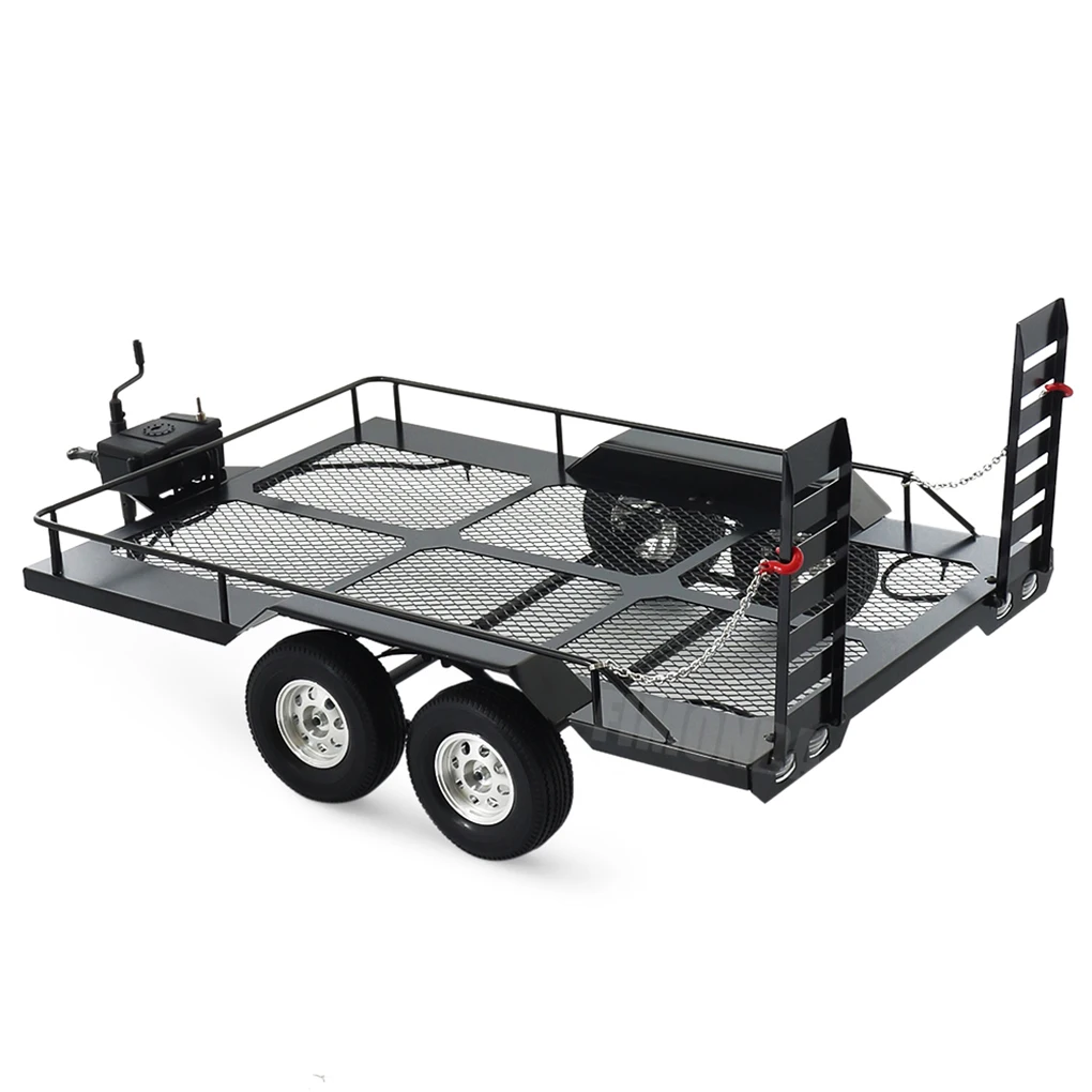 

Metal Trailer Kit For RC Crawler Axial SCX10 II III 90046 D90 TRX6 TRX4 Redcat GEN8 RGT 86100 SMT CFX CC01 CC02 1/10 Parts