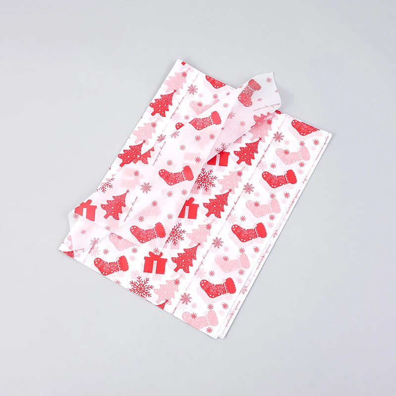 Elk Print Tissue Festive Christmas Tissue Paper Snowflake Pattern Paper Colorful Christmas Stocking Paper For Gift Wrapping Diy