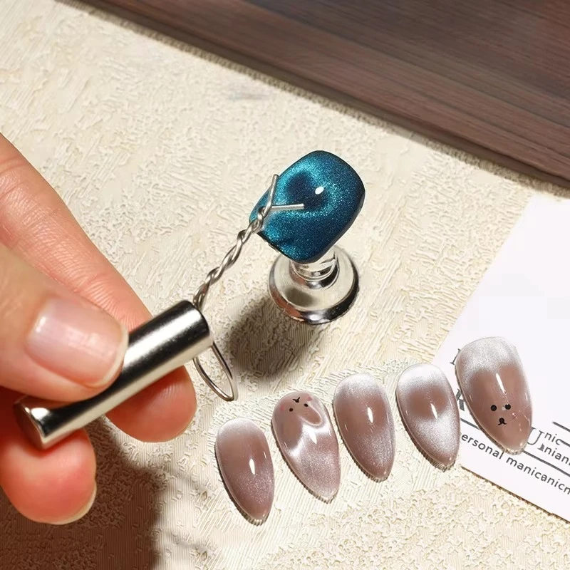 Aimant à effet fort pour ongles en forme de cœur, ensemble d'aimants pour ongles en forme de Y, motif d'amour, adapté au bricolage, outil magnétique de polissage de Gel