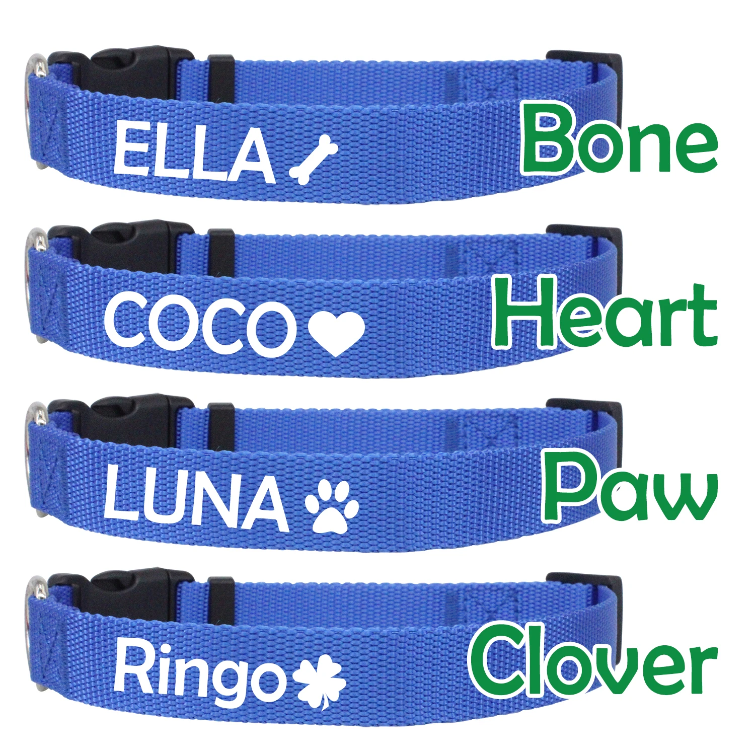 Custom Dog Collar Pet Personalized ID Collar Name and Phone Number with Cute pattern Nylon Necklace Small Medium Large Acessory