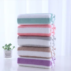 Stripes Absorbent Quick Drying Bath Towel Soft Adults Face Hand Towels Bathroom Microfiber Comefortable Swim Bath Towels Sets