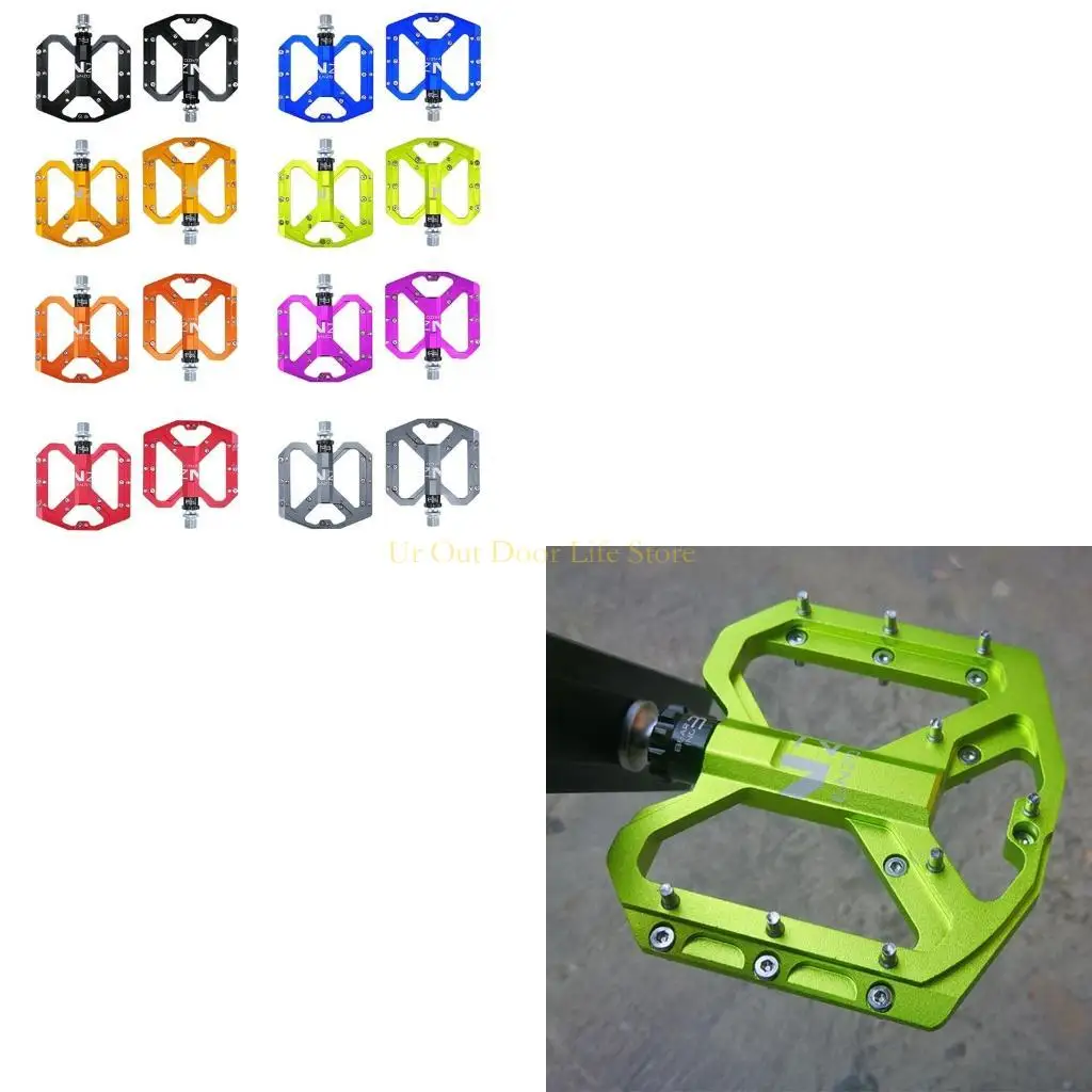 

77UF Lightweight Universal Mountain Bike Pedals for Road MTB Pedal Wide Non-slip Aviation Flat Foot Pedals