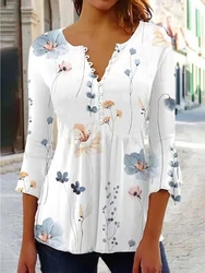 Camisa holgada informal elegante para mujer, Blusa de manga corta con temperamento, Top para vacaciones y Día de la semana