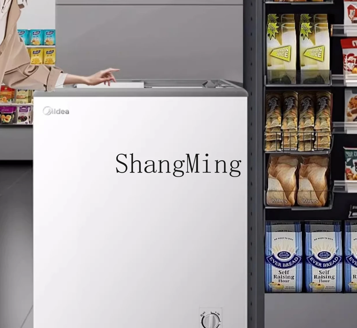 ZYY خزانة عرض صغيرة منزلية وتجارية، ثلاجة فريزر آيس كريم صغيرة