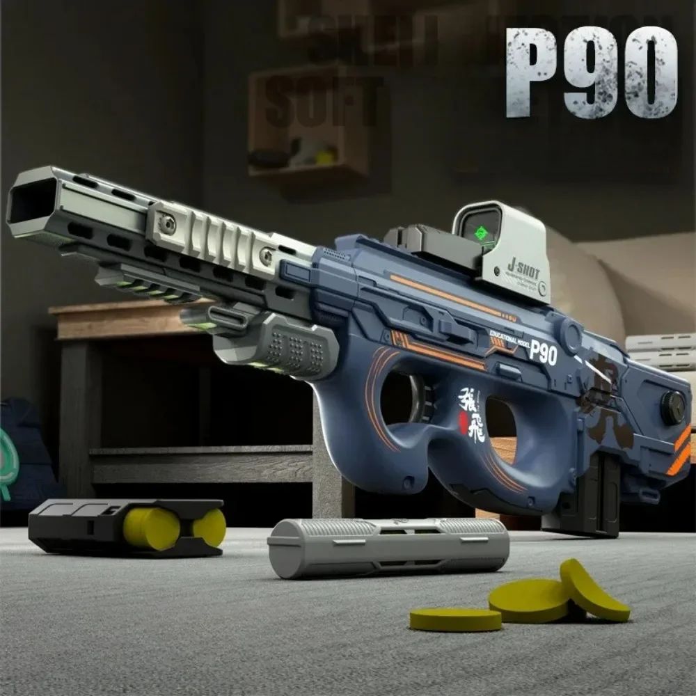 Pistolet na kulki P90/M416, elektryczny, do zabawy na zewnątrz, karabin szturmowy, model, prezent na Boże Narodzenie dla dzieci