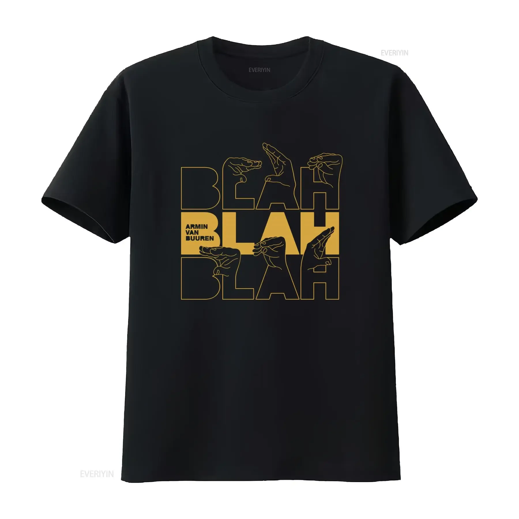 Armin Van Buuren Blah Trance Music Print T Shirt for Streetwear Fashion vintage Washed Breathable fashion Casual streetwear