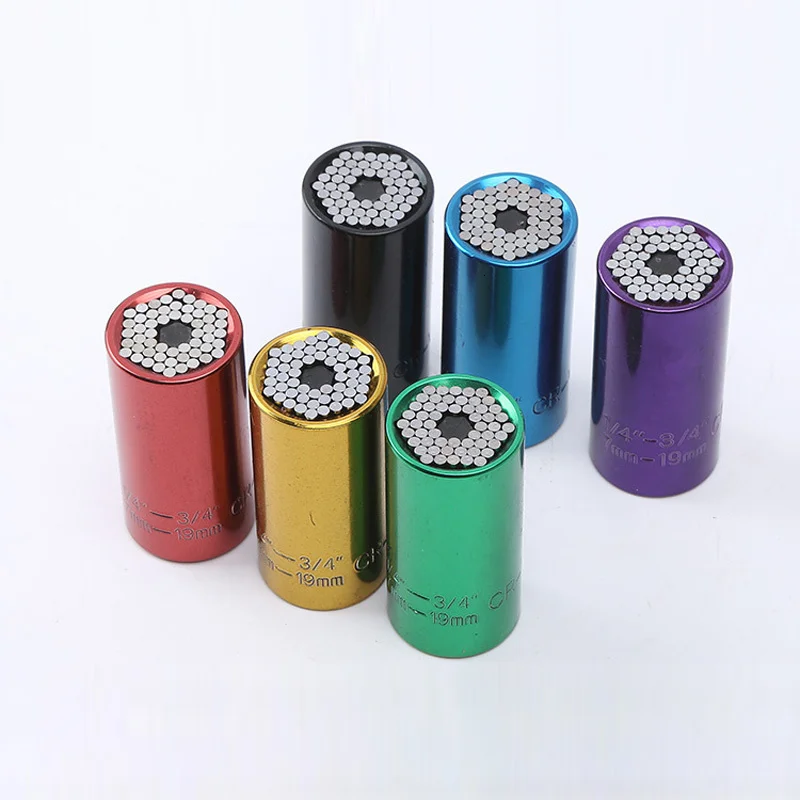 ซ็อกเก็ตประแจปรับแขนUniversalแรงบิด7-19Mm Power Drill Ratchet Bushing Spannerเมจิกเครื่องมือหลาย