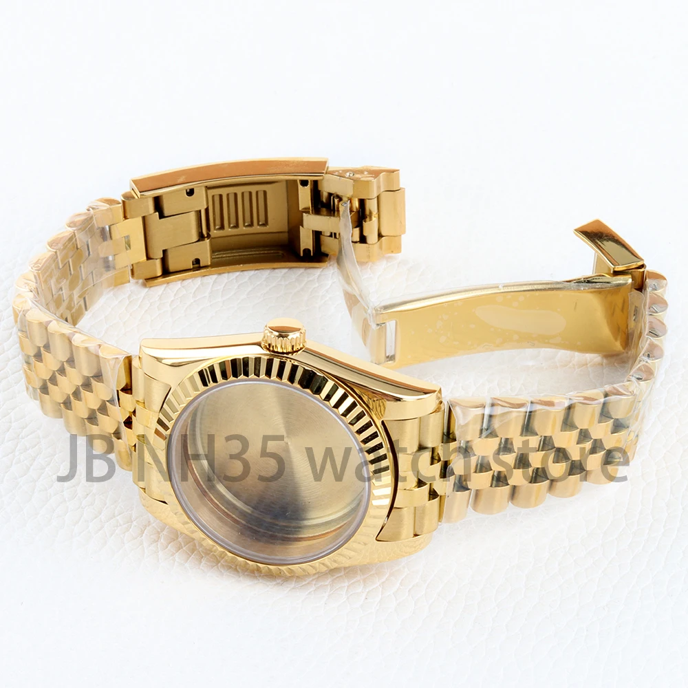 Watch Case 36mm/39mm Stainless Steel Sapphire Glass For Datejust NH35 NH36 Movement 28.5mm Dial Jubilee Strap Watch Accessories