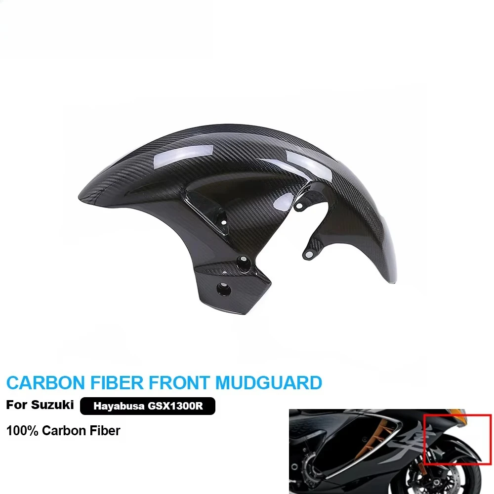 715hotakoso 3k fibra de carbono seca acessórios da motocicleta pára-choque dianteiro para suzuki gsx1300r hayabusa 2022 +