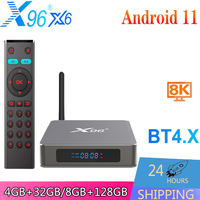 X96 X6 TV BOX Android 11.0 RK3566 8K original 1000M Ethernet 2.4G&5G Dual WiFi BT4. X X96X6 smart tv box Media player