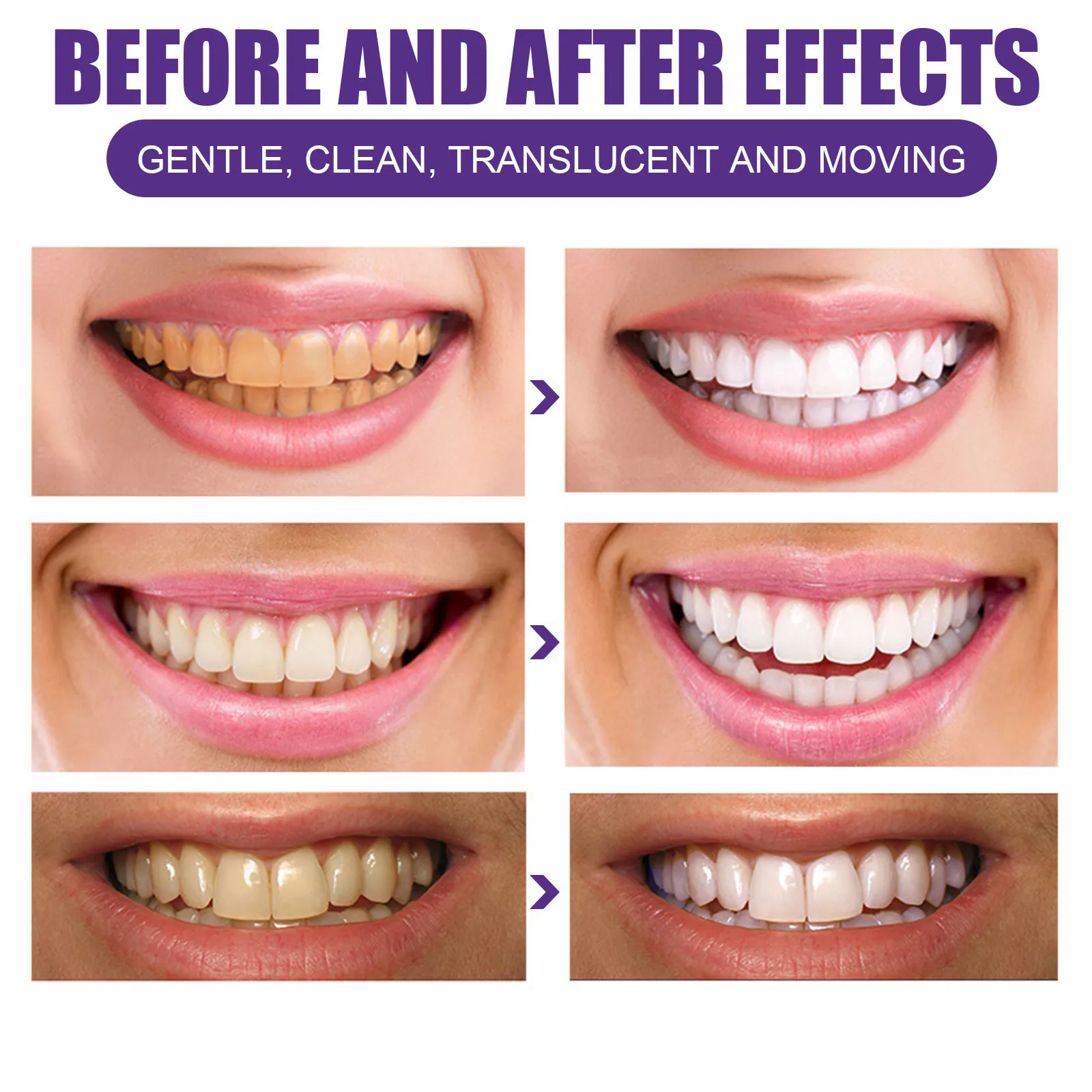 Teeth Whitening V34 Stains Removes Breath Freshen Teeth Cleansing Oral Hygiene Purple Mousse Foam Portable Toothpaste