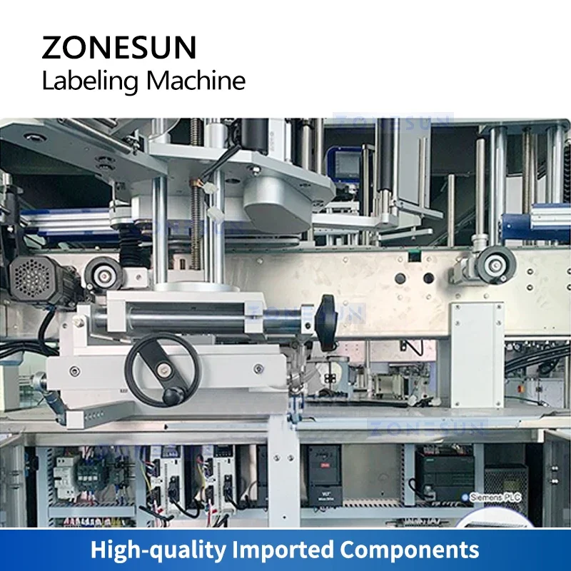 ZONESUN Automatic Labeling Machine Self Adhesive Labels Star Wheel Round Cylindrical Bottles Mineral Water Packaging ZS-CYGDP6