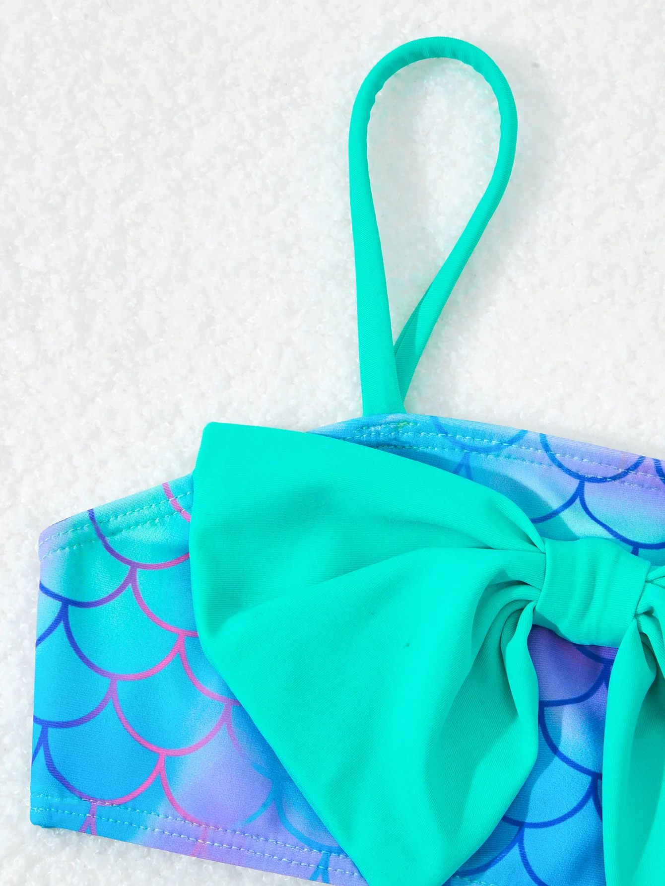 الفتيات 3 حزمة حورية البحر العصابة عالية الخصر بيكيني مع التنانير الاطفال ملابس السباحة 4-7 سنوات ملابس سباحة للأطفال 2025 طفل ثوب السباحة #4