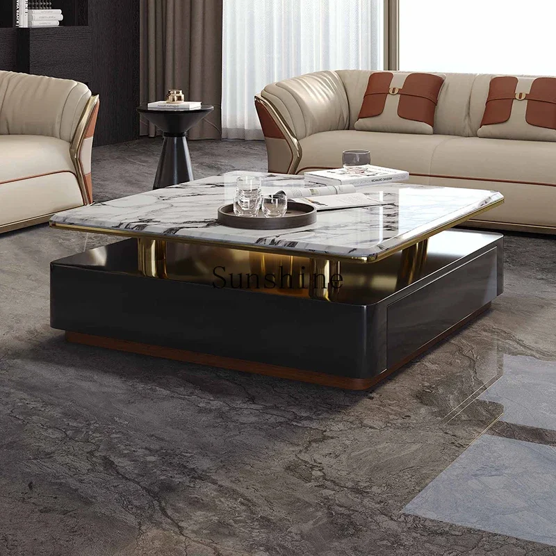 Light luxury living room creative high sense extended large apartment coffee table villa home  FT