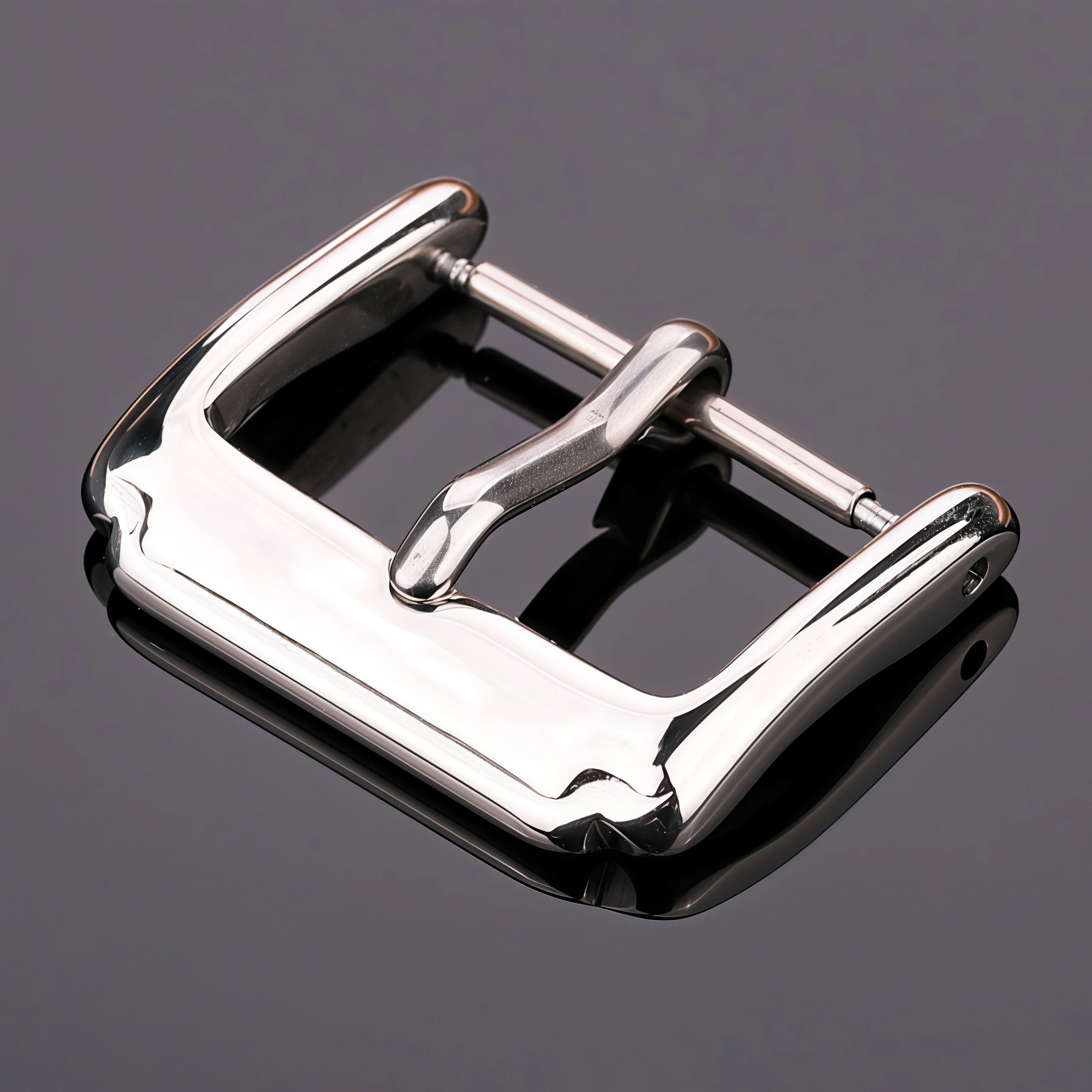 Polished Watch Buckle 16mm 18mm 20mm 22mm Solid Stainless Steel Pin Clasp for Leather Strap Elegant Replacement Parts - view 6