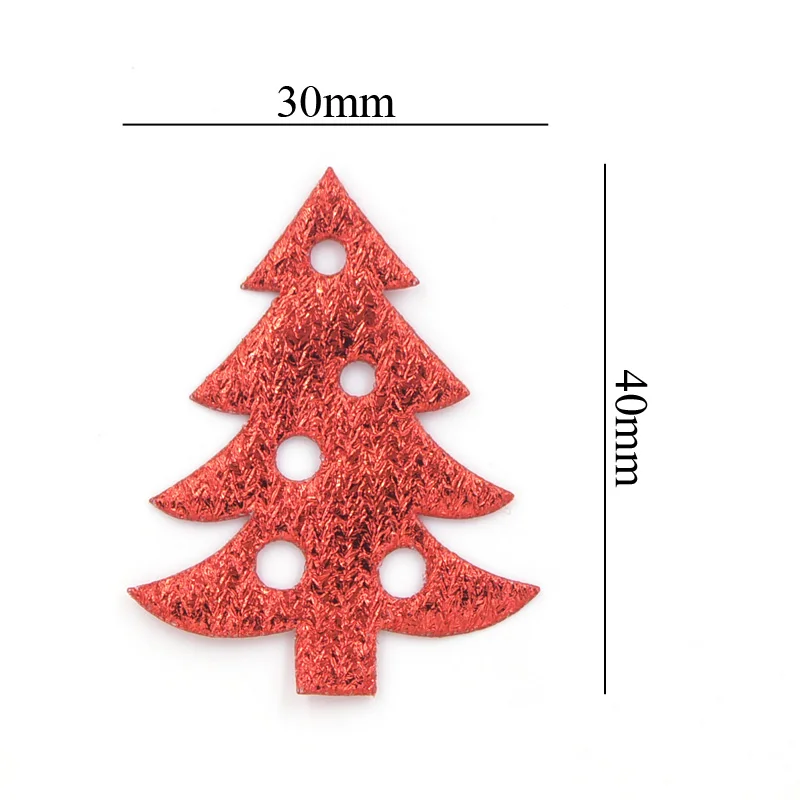 60Pcs Cloth Sequins Patches Christmas Tree Stickers Sew Clothes Jeans Patches Diy Coats Appliques Handmade Accessories