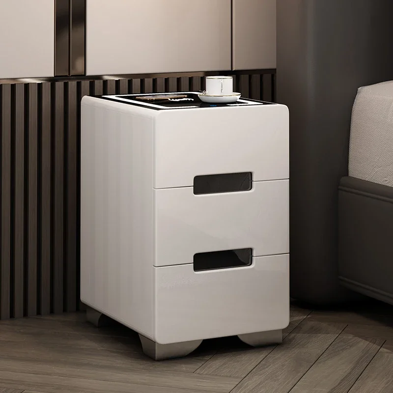 Tafel Massief Hout Bluetooth Audio Vingerafdruk Slot Multifunctionele Smalle Rand Mini Minimalistische M