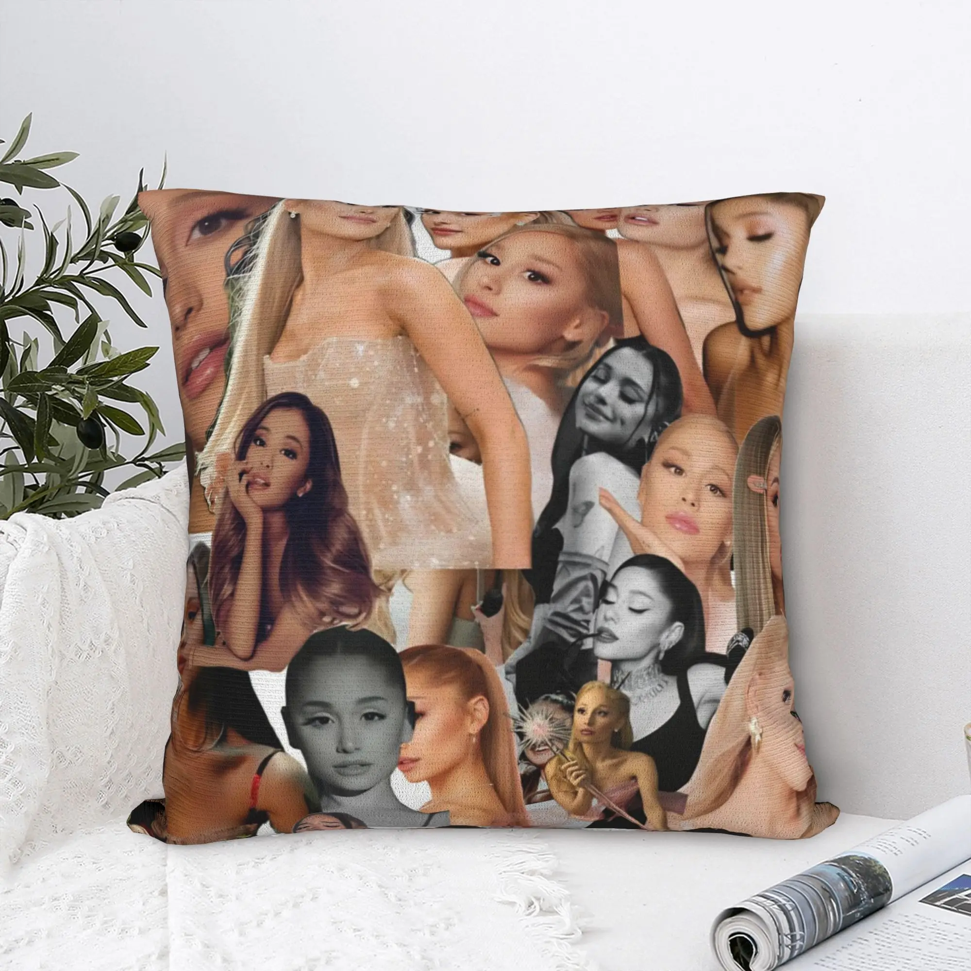 Soft Arianas Pop Singer Grandes Pillowcase Polyester Cushion Cover Gift Sunshine Pillow Case Cover Car Square