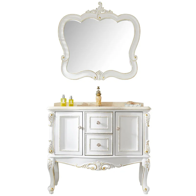 Factory Direct Bathroom Cabinets Simple European Combination Bathroom Cabinets Arc-shaped Home Furniture In Particolare ZY50YSG