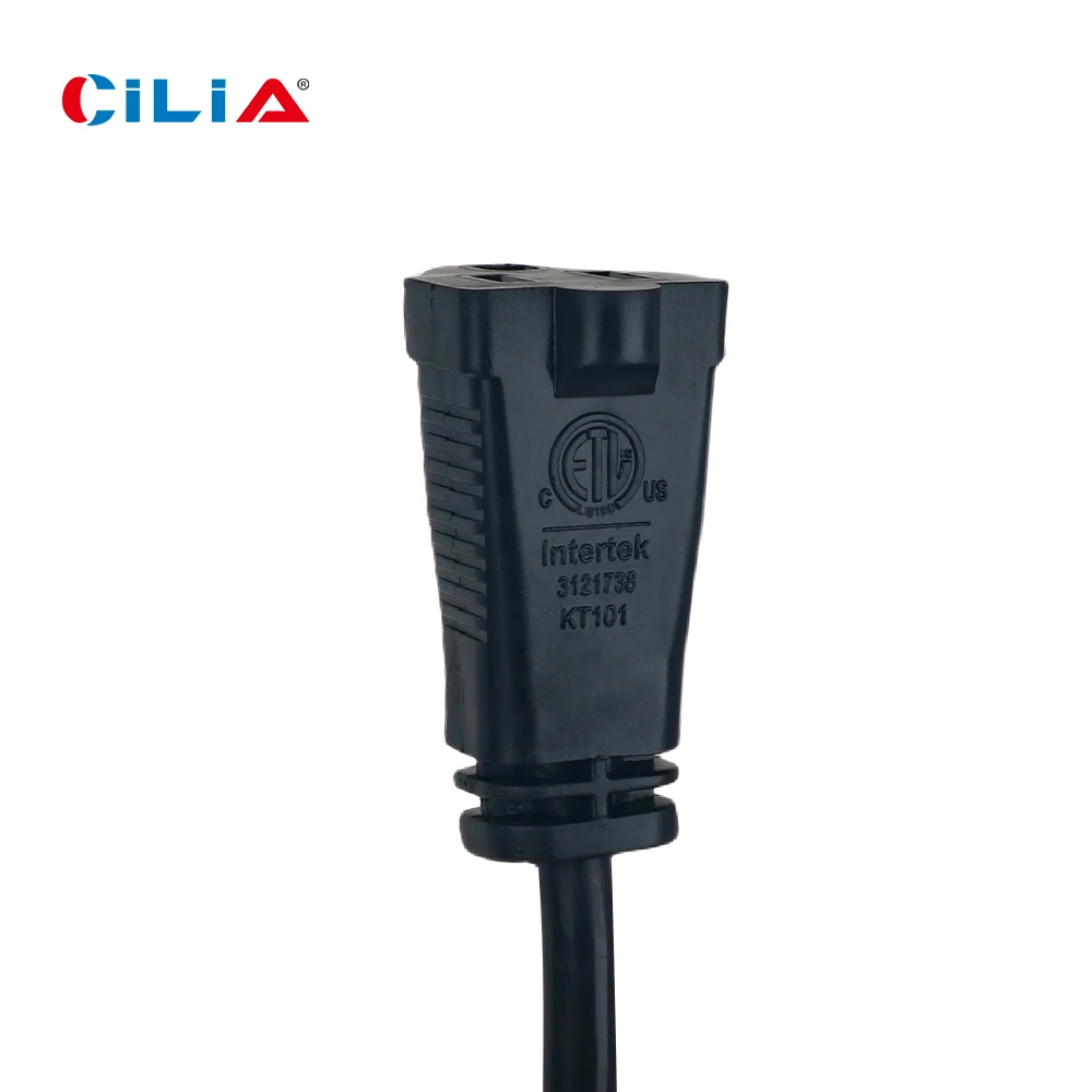 Cilia 1/2 szt. Przedłużacz Electrica przewód zasilający, kabel, adapter gniazda, rozdzielacz wielu gniazd, 12 cali/30,5 cm, 2 AC, czarny, do domowego biura