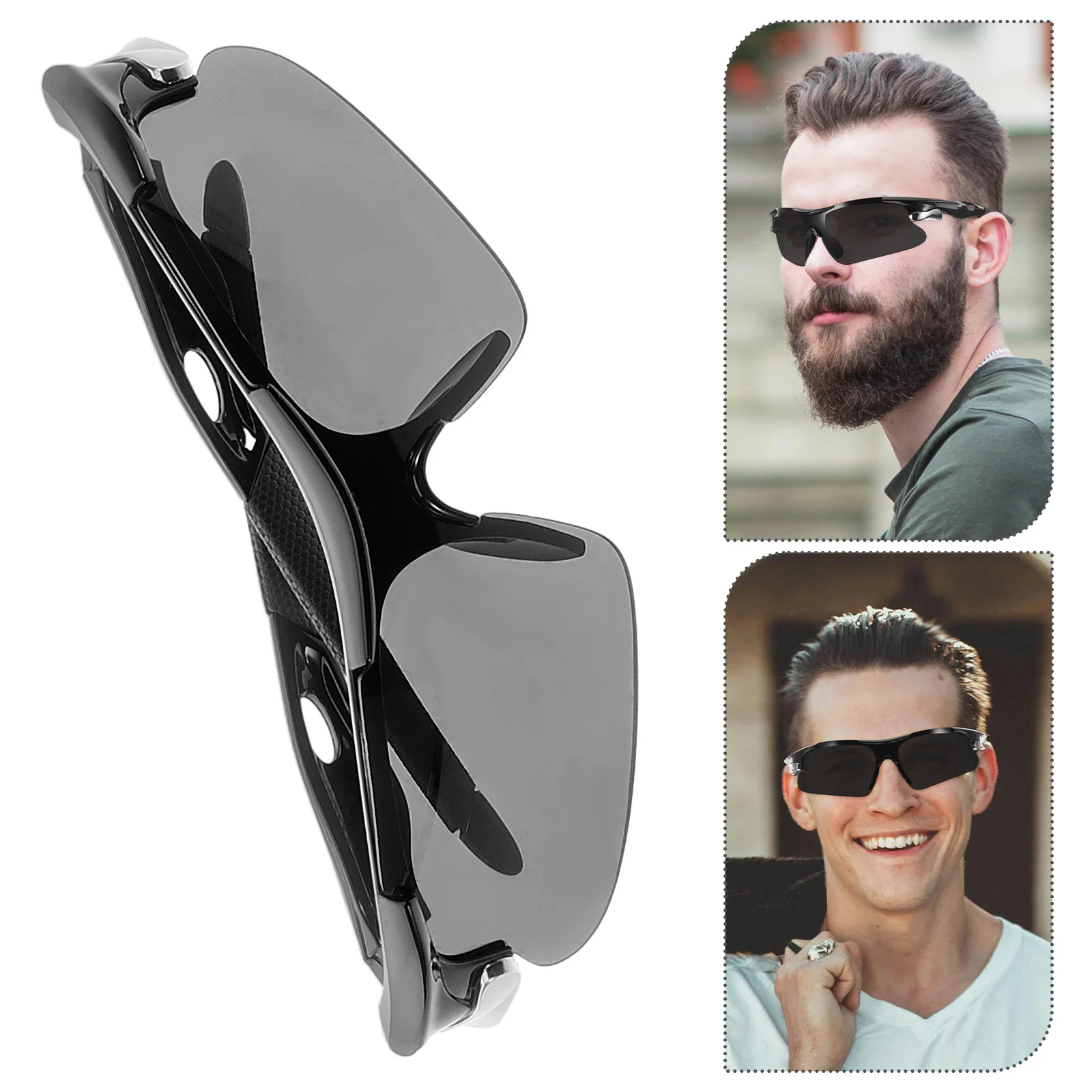 

2Pcs Outdoor Sports Sunglasses Windproof Uv Protection Cycling Glasses for Men Mountain Biking Running Fishing