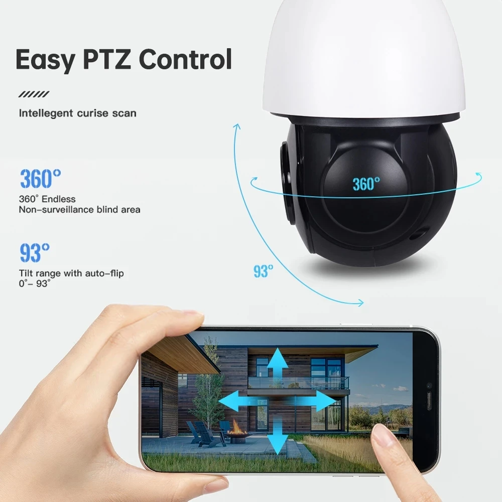 Imagem -03 - Câmera ip Hikvision Dahua 8mp 4k Zoom 360x Poe Ptz Suporte Velocidade Dome Nvr Ivm4200 P2p Onvif Imx415