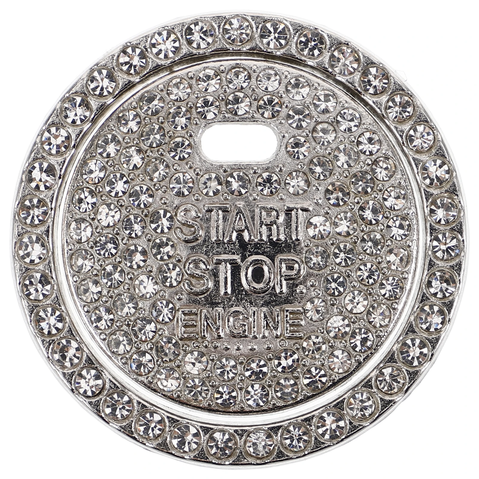 

Rhinestone Push To Start Button Bling Engine Start Stop Cap Decorative Ignition Switch Cover Shiny Protective Cap Anti Scratch