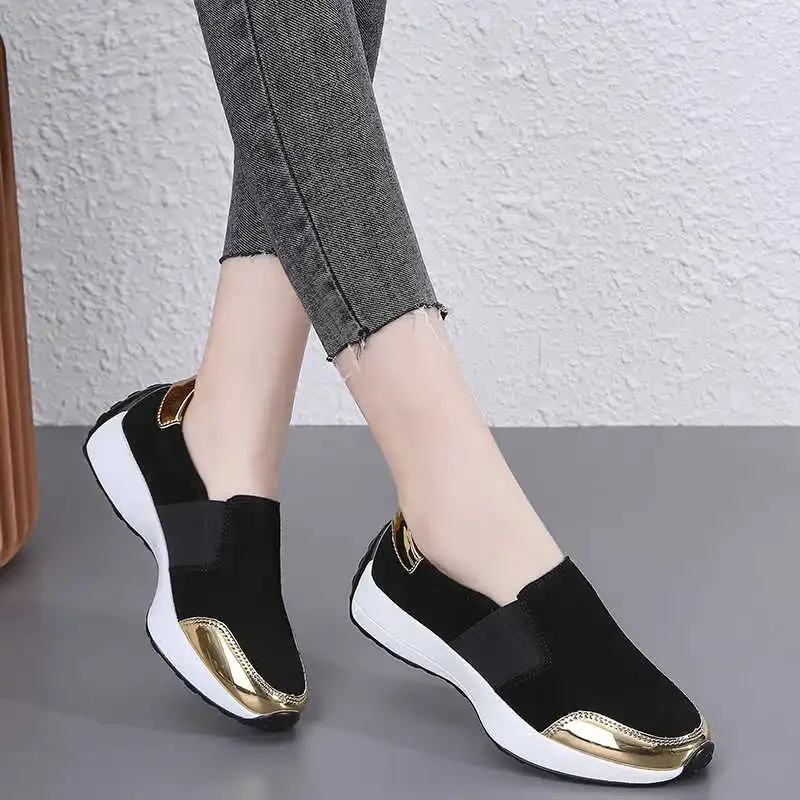 

Round Foot Thick Heeled Sneakers Sport Women Vulcanize Lace Up Boots Women Women's Shoes On A Post Branded