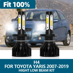 2Pcs LED Headlight H4 Car Light 6000K High Low Beam Bulbs Kit For Toyota Yaris 2015-2019 2007 2008 2009 2010 2011 2012 2013 2014
