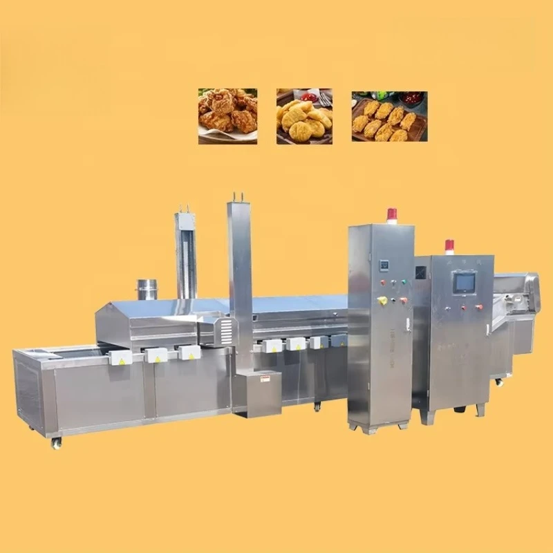 Customized Professional Automatic Continuous Industrial Deep Fryer Machine for Snack Frozen Food French Fries Scale Production
