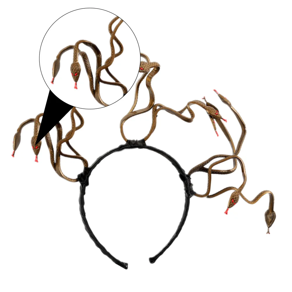 

Elastic PVC Soft Glue Snake Shaped Hairb Halloween Party Headdress Props Festive Atmosphere Headwear Hoop Hair Tool