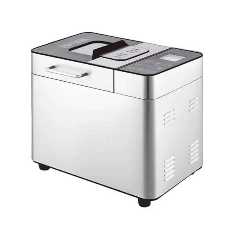 ماكينة صنع الخبز المنزلية الكهربائية من الفولاذ المقاوم للصدأ مع موزع فواكه وجوز أوتوماتيكي بسعة أقصى 2 رطل #4