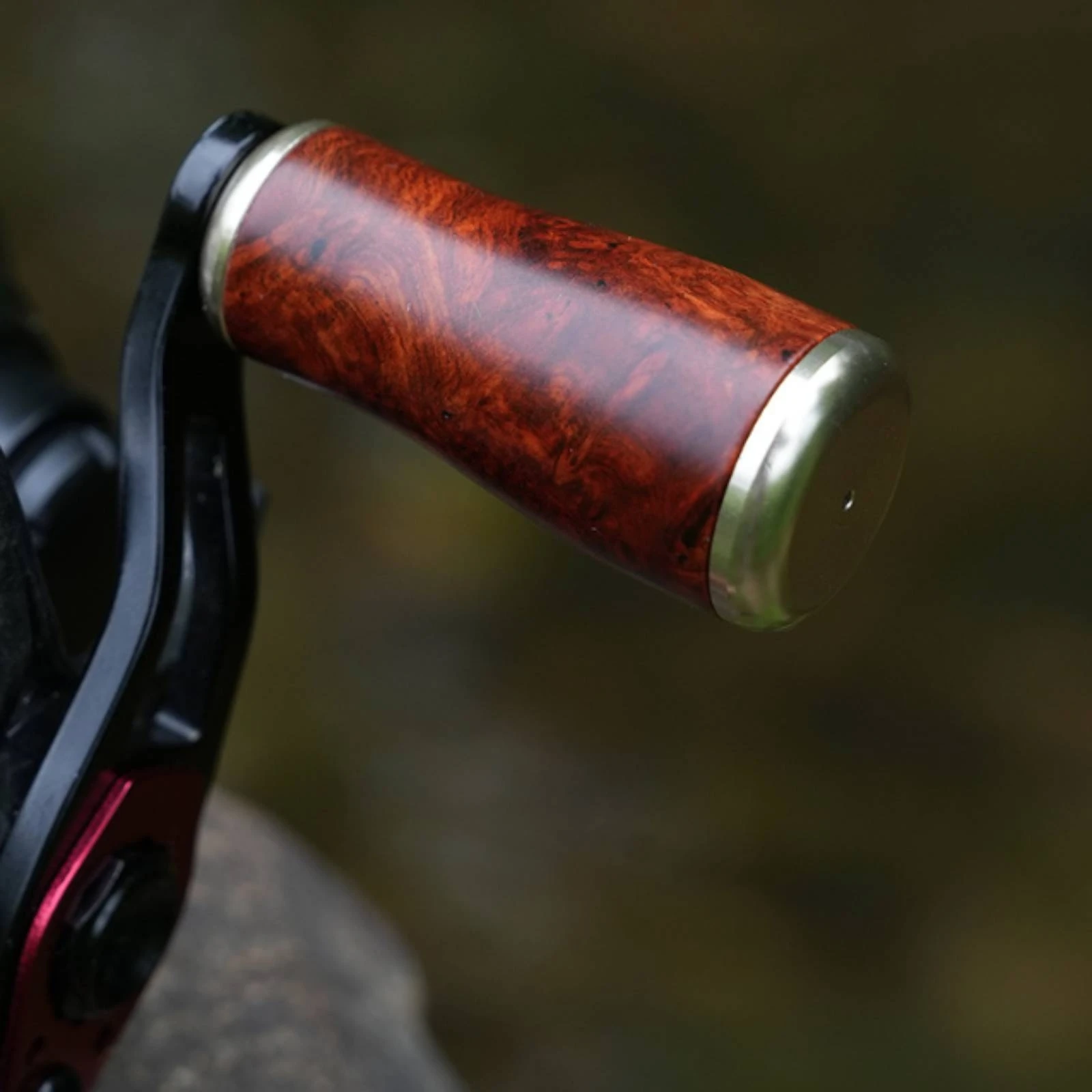 2 Pieces Fishing Reel Handle Knob Replacement Wooden Reel Knob Hardware Long-Lasting Light for Anglers, Rotating Reels