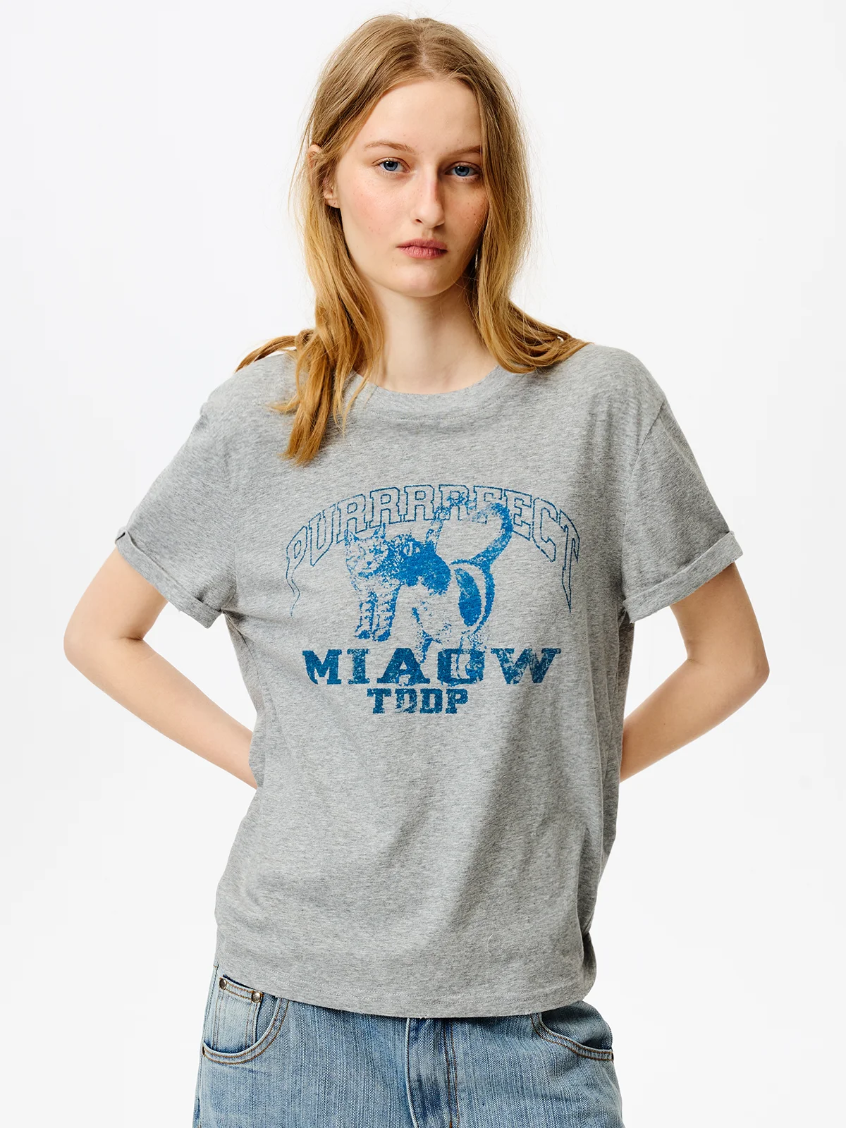 

TDDP Retro Snowflake Cotton American Spot Dog Print T-Shirt Women's Casual Style Standard Fit Short Sleeve round Neck