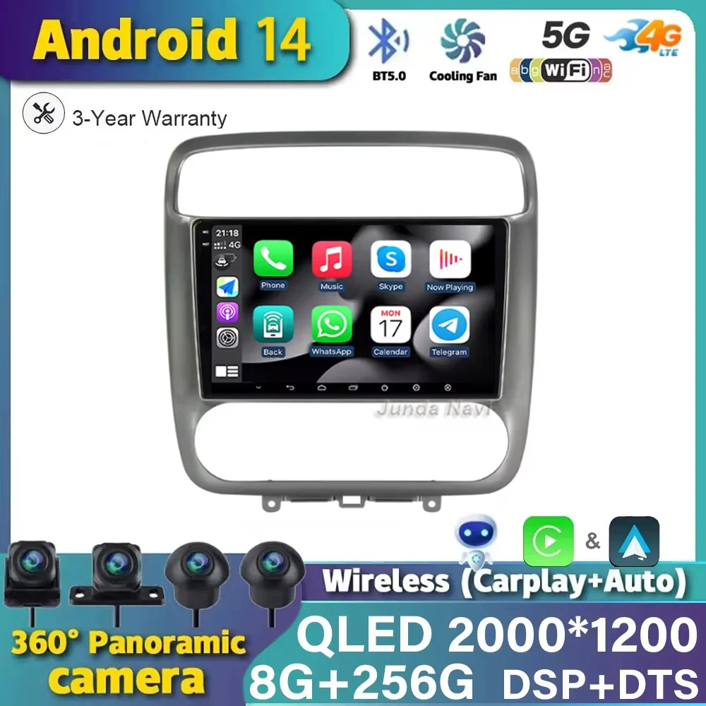 

Android 14 Car Radio For Honda Stream 2001-2004 Multimedia Video Player Navigation GPS Wireless Carplay Intelligent System QLED