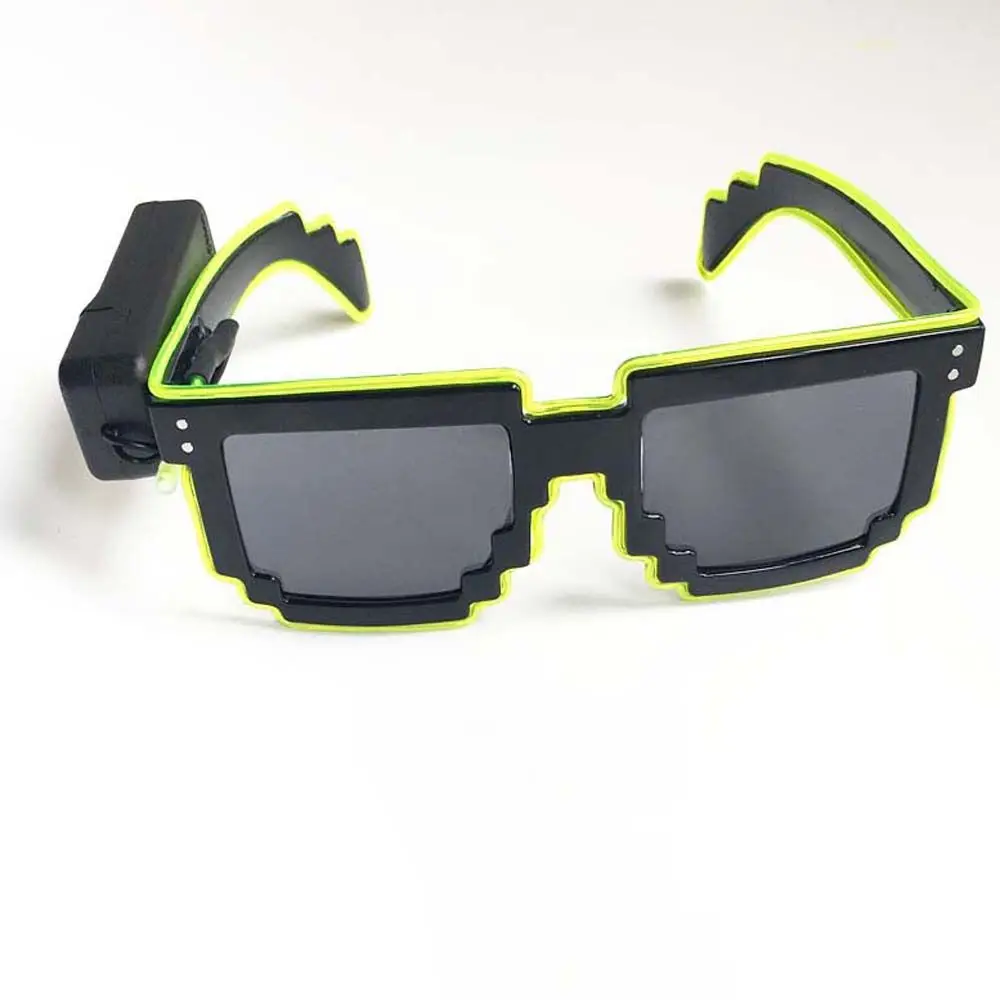 Halloween Eyeglass Party Supplies Party Props Glowing Sunglasses Led Light up Glasses LED Luminous Glasses Mosaic Glasses