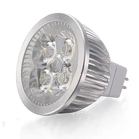 4X MR16 4W 4 LED يوم أبيض توفير الطاقة ضوء المصباح الكهربي 12V الضوء الأبيض -ABXK