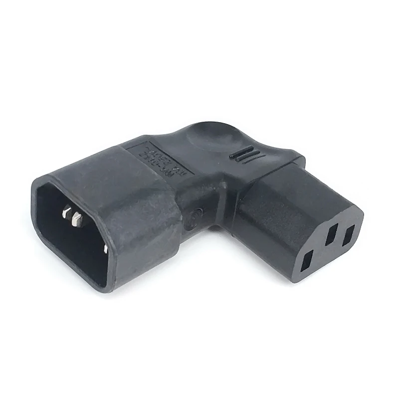 IEC 320 C14 to C13 Left Right Angle AC Adapter IEC 3Pole IEC 320 3pin Male to Female extend 90 Degree Down Up Angle AC converter